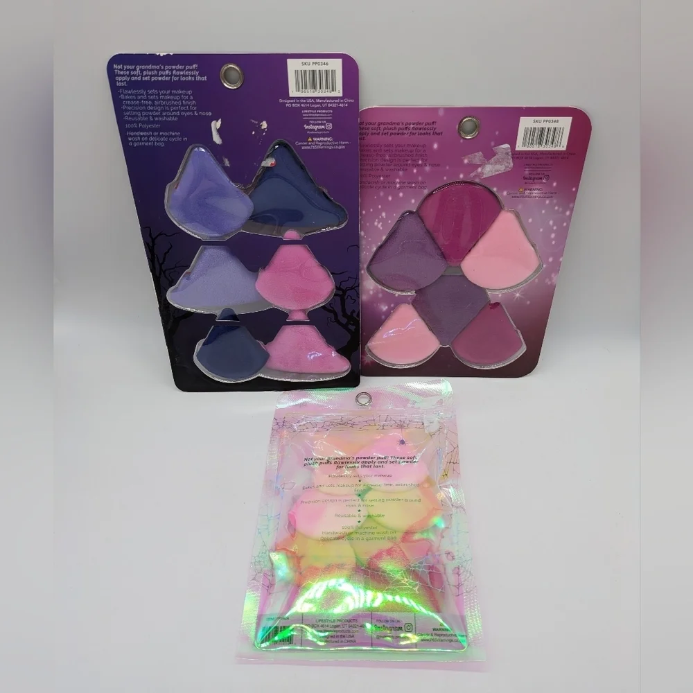 NWT Powder Puffs Halloween Witch Hat Theme Makeup Sponges